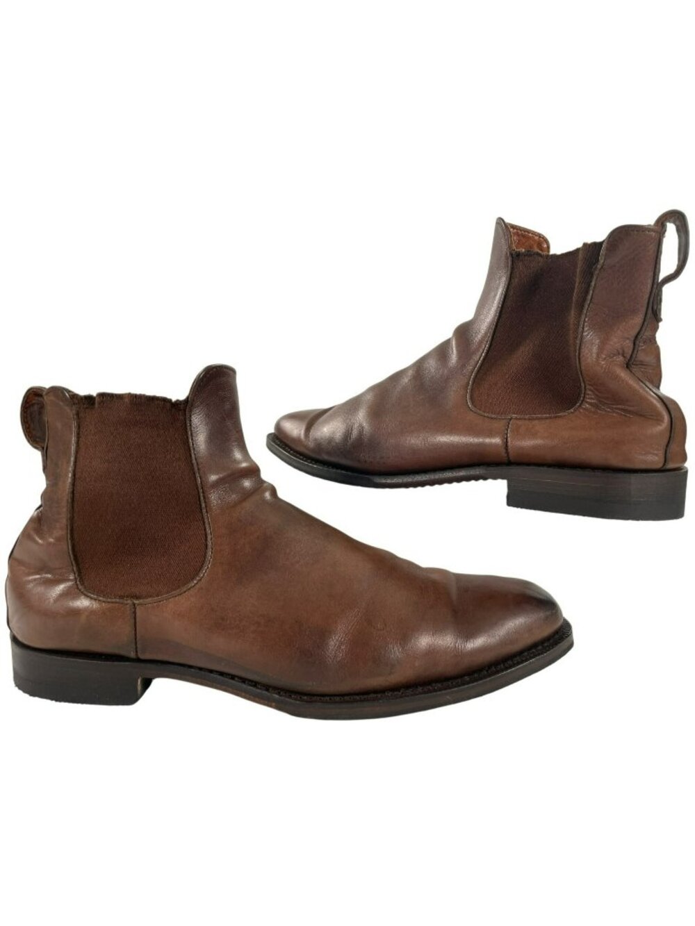 Allen Edmonds Vintage Brown Leather Chelsea Boots Slip-On Casual Men's Size 11